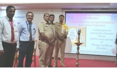 स्वेरीत भगवान बिरसा मुंडा यांची जयंती साजरी