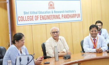 स्वेरीला राजीव गांधी सायन्स अँड टेक्नॉलॉजी कमिशनचे सचिव डॉ.शहा यांची भेट