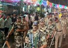 गणेशोत्सवाच्या पार्श्वभूमीवर पंढरपूर शहरात पोलिसांचे पथसंचलन
