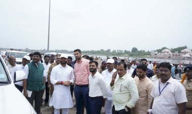 पालकमंत्री जयकुमार गोरे यांच्याकडून भक्ती सागर, वाळवंट व पालखी तळांची पाहणी