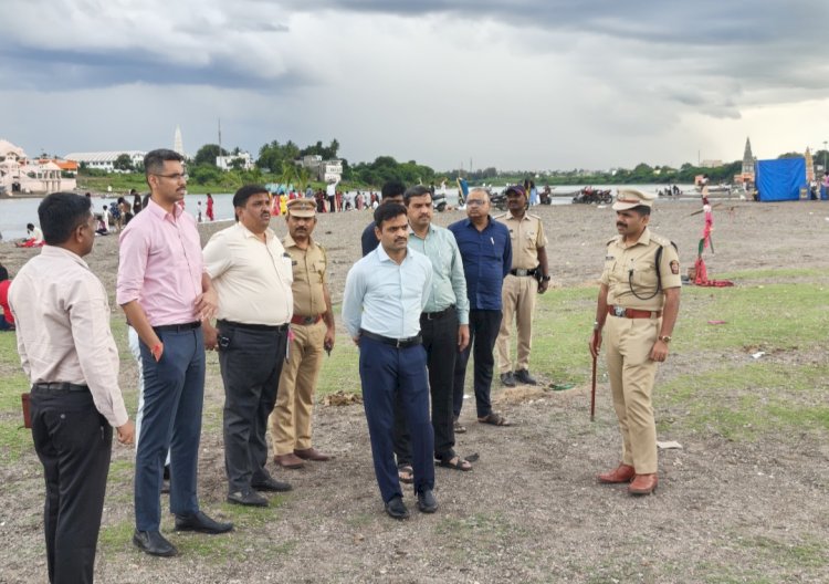 भक्ती सागर, वाळवंट,पत्रा शेडची जिल्हाधिकारी कुमार आशीर्वाद यांच्याकडून पाहणी