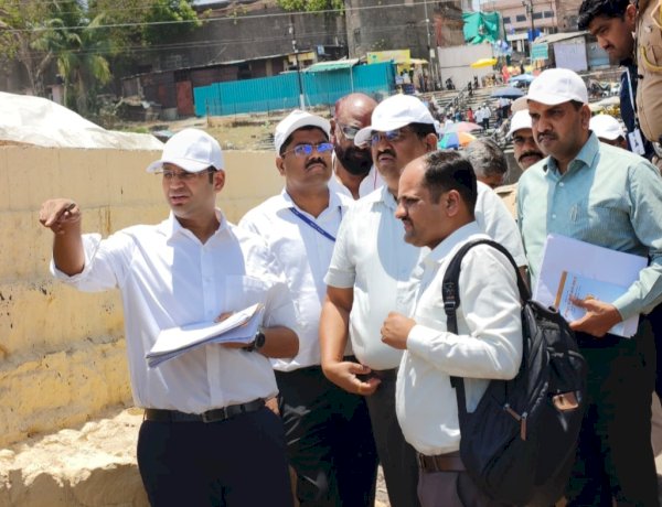 आषाढी यात्रेच्या पार्श्वभूमिवर जिल्हाधिकारी कार्तिकेयन एस.यांनी  केली विविध ठिकाणची पाहणी  