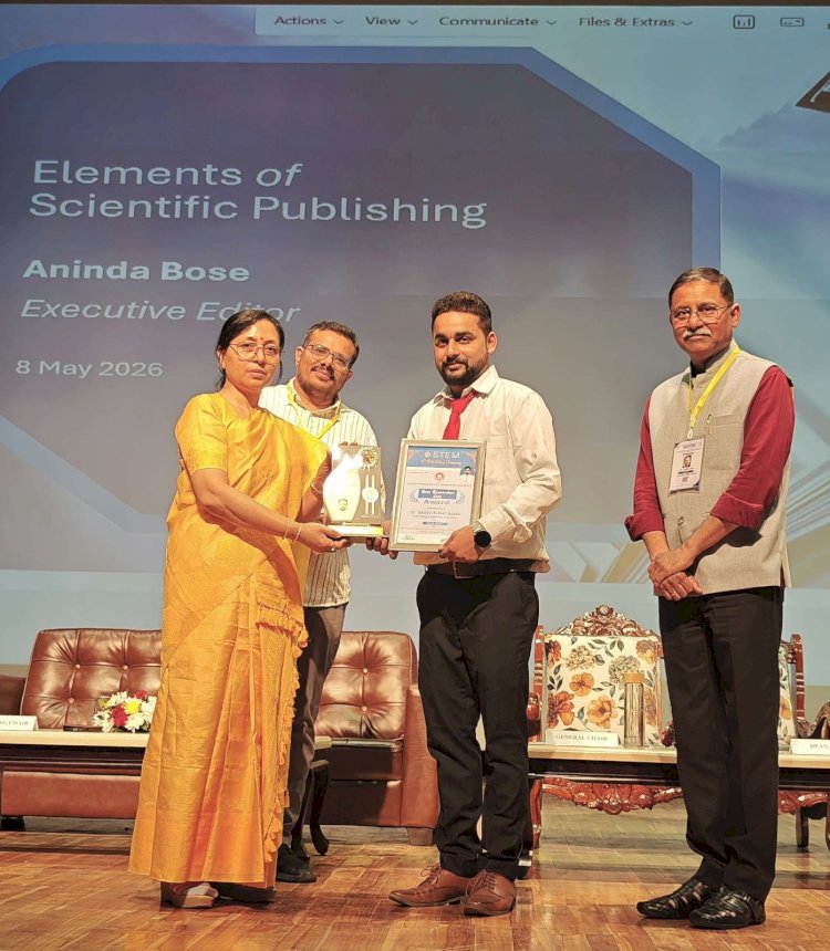 स्वेरीच्या प्राध्यापकाचा ईशान्येत डंका !! स्वेरीचे डॉ.आदित्यकुमार अंशु हे ‘उत्कृष्ठ संशोधक पुरस्कार २०२६’ने सन्मानित