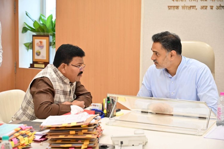 मंत्री योगेश कदम यांची आमदार राजू खरे यांनी घेतली भेट;मतदार संघातील विविध प्रश्नांवर केली चर्चा
