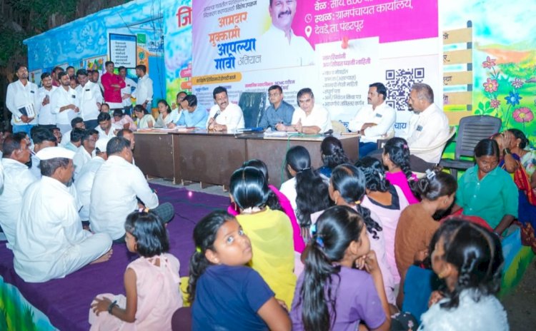 देवडेत आ.अभिजित पाटील यांचा ‘मुक्काम’; शेतकरी, वीज, रस्ते, पाणी प्रश्नांवर थेट चर्चा