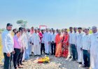 कौठाळी येथे शिवसेनेचे महेश साठे यांच्याहस्ते रस्त्याचे कामाचे भूमिपूजन