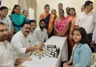 राष्ट्रवादी काँग्रेस पक्ष सोलापूर शहर यांच्यावतीने जिल्हास्तरीय बुद्धीबळ स्पर्धेचे उद्घाटन आ.यशवंत माने यांच्या हस्ते..