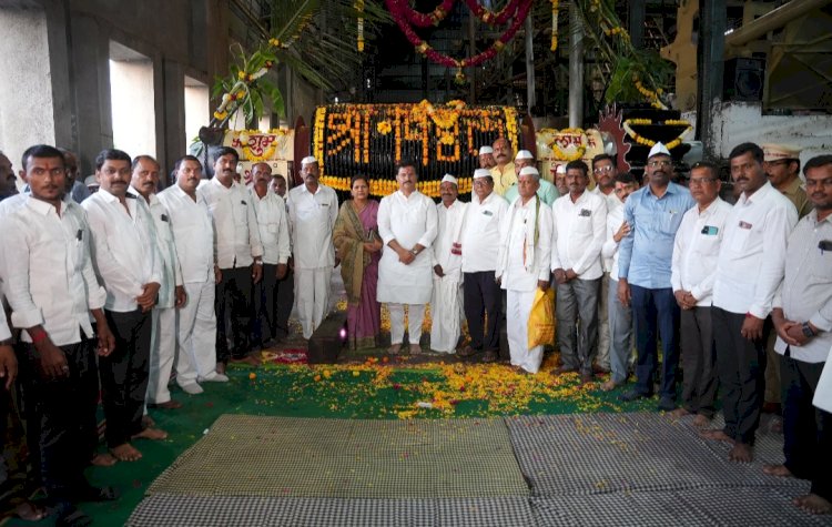 श्री विठ्ठल कारखान्याच्या मिल रोलरचे पूजन व ऊस तोडणी वाहतूक कराराचा शुभारंभ संपन्न