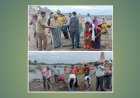 आषाढी वारीच्या पार्श्वभूमीवर भीमा नदी वाळवंटात स्वच्छता मोहीम : जिल्हाधिकाऱ्यांसह वरिष्ठ अधिकाऱ्यांनी उचलला कचरा